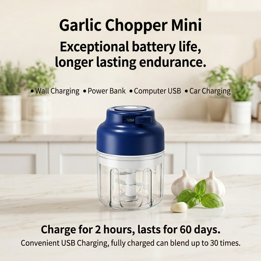 Girenavo®Electric Garlic Chopper Mini