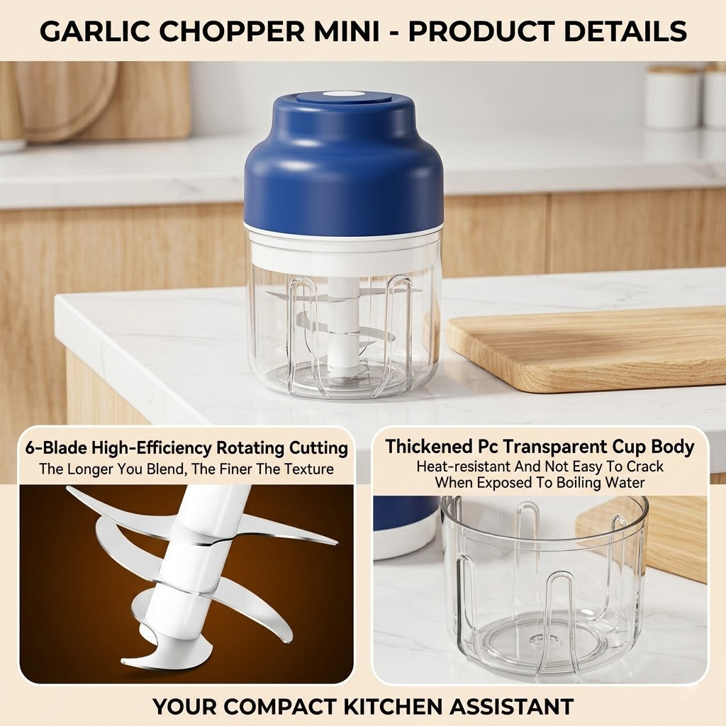 Girenavo®Electric Garlic Chopper Mini