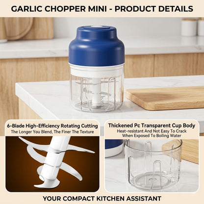Girenavo®Electric Garlic Chopper Mini